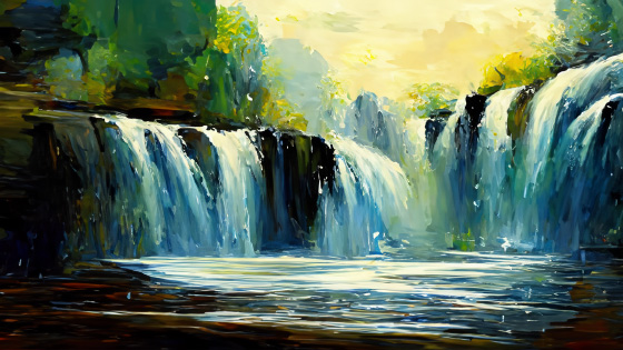 waterfall-painting